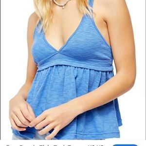 Free People Zinia Tank Top in Sky Blue